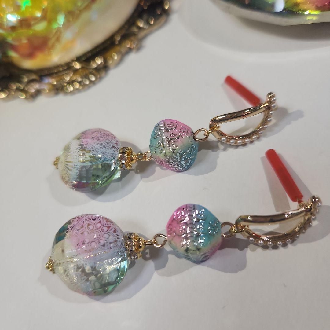 ハンドメイドピアス3376