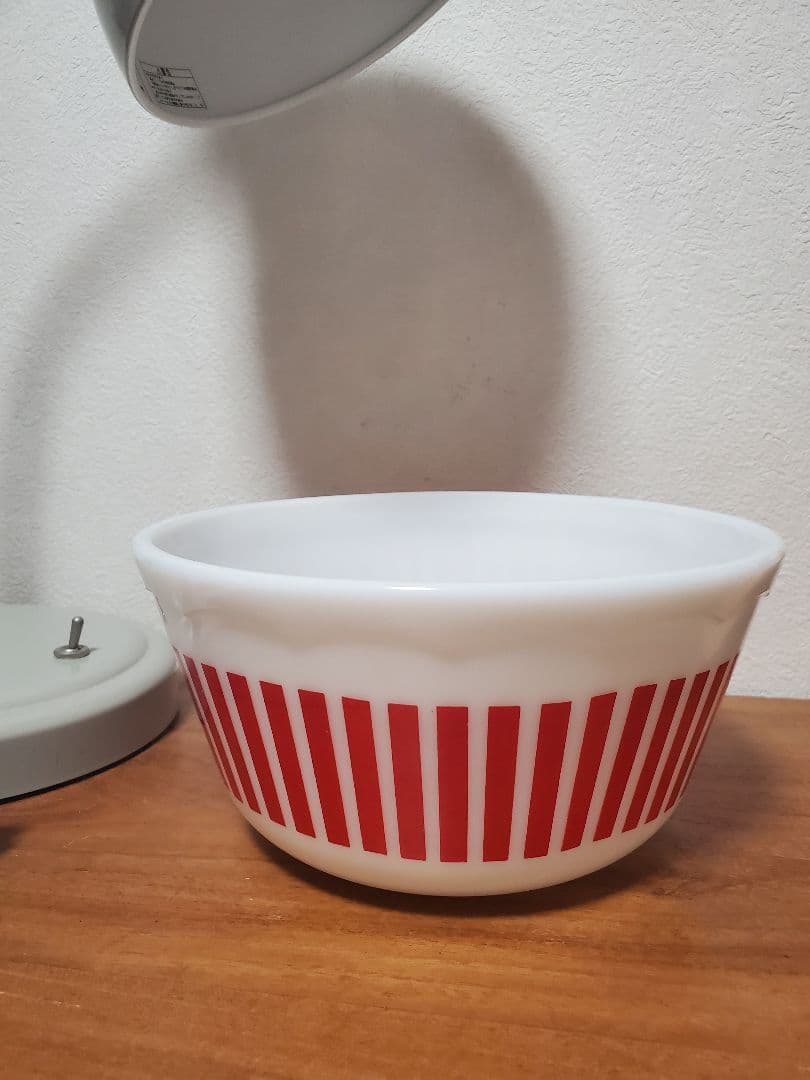 Hazel Atlas大きめキャンディーストライプボウル　ヴィンテージ