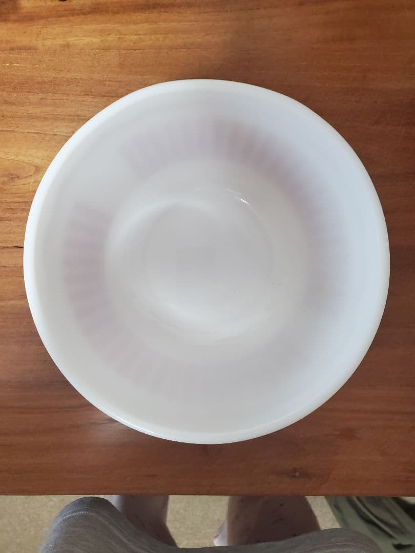 Hazel Atlas大きめキャンディーストライプボウル　ヴィンテージ