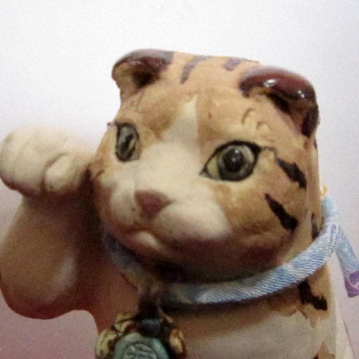 招き猫　作家　新品　スコ招き　陶器　置物