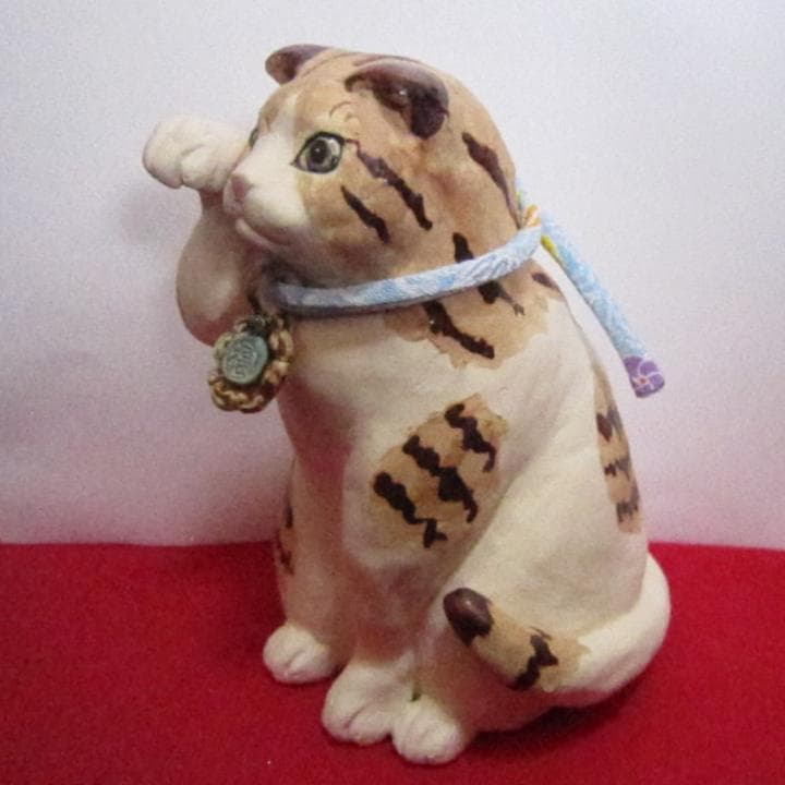招き猫　作家　新品　スコ招き　陶器　置物