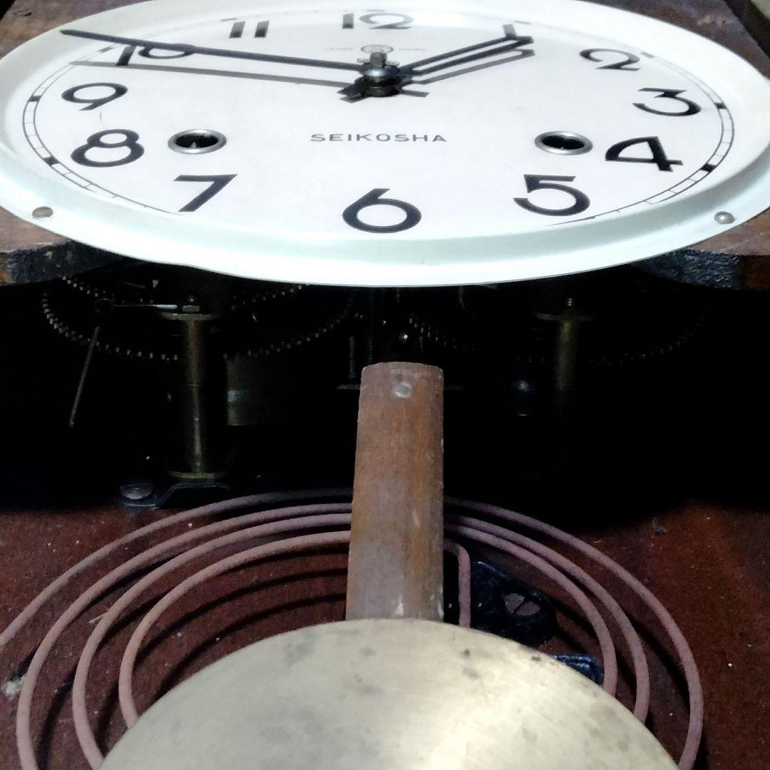 【動作品】セイコー 精工舎 ボンボン時計 ゼンマイ アンティーク 掛け時計