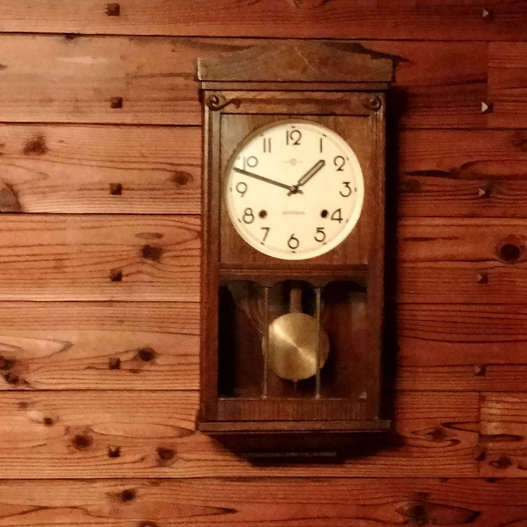 【動作品】セイコー 精工舎 ボンボン時計 ゼンマイ アンティーク 掛け時計