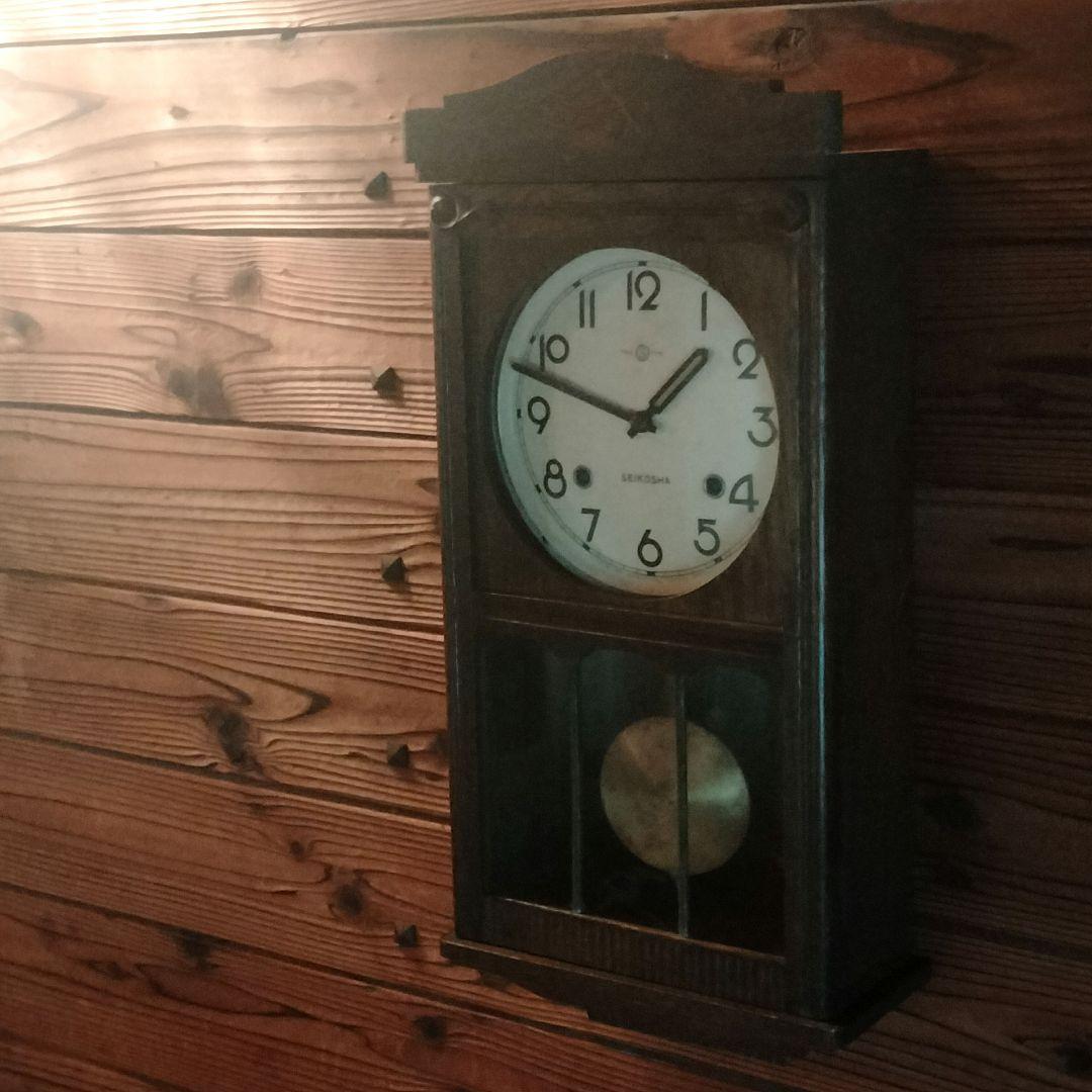 【動作品】セイコー 精工舎 ボンボン時計 ゼンマイ アンティーク 掛け時計