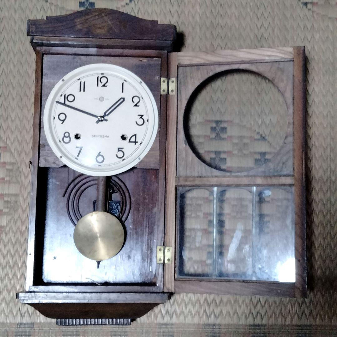 【動作品】セイコー 精工舎 ボンボン時計 ゼンマイ アンティーク 掛け時計