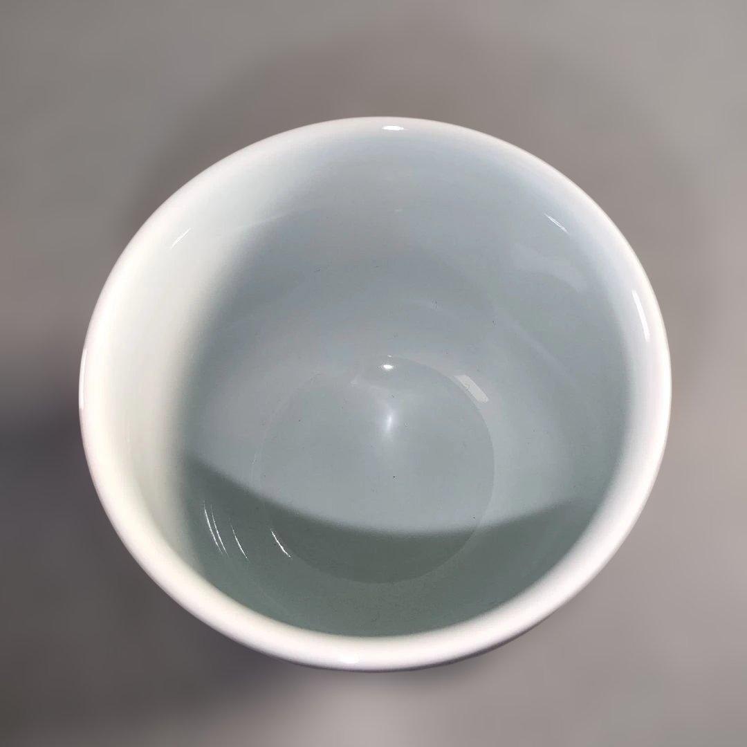 A1385-2/ 有田焼/源右衛門窯/染付市松紋湯呑/染錦丸紋割飯碗/懐石道具/