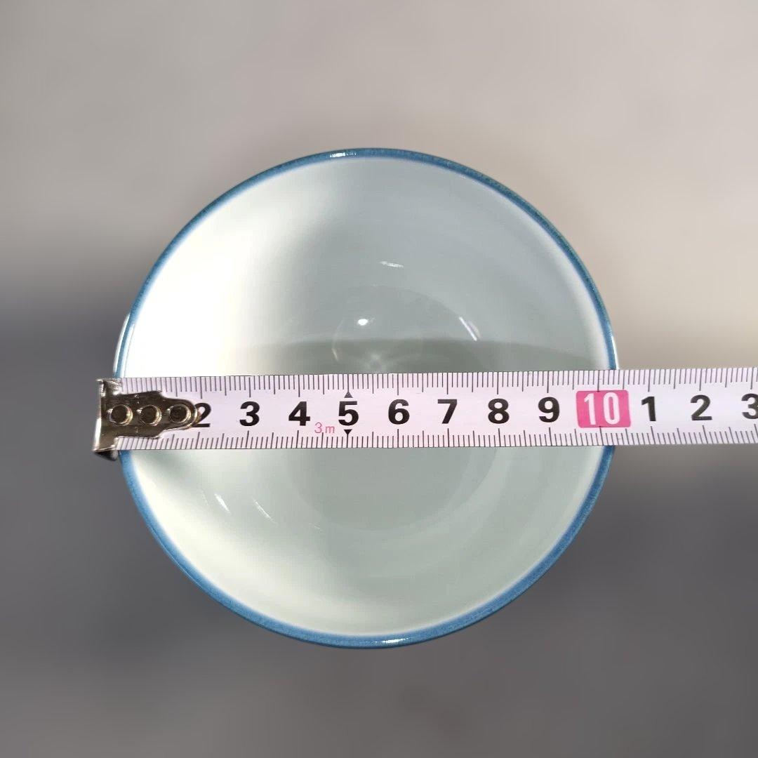 A1385-2/ 有田焼/源右衛門窯/染付市松紋湯呑/染錦丸紋割飯碗/懐石道具/