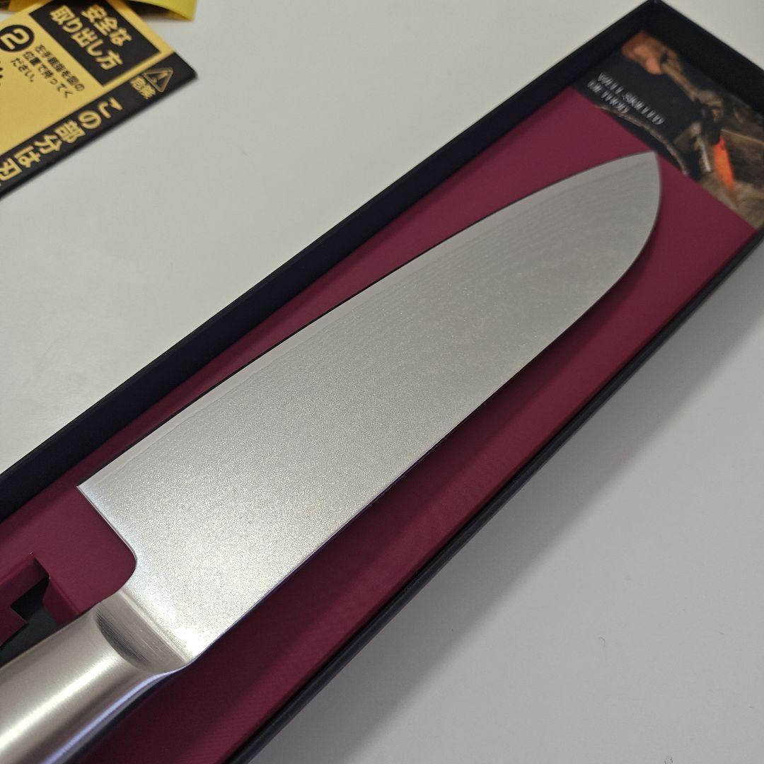 濃州正宗作 三徳包丁　関市　オールステンレス ダマスカス 日本製