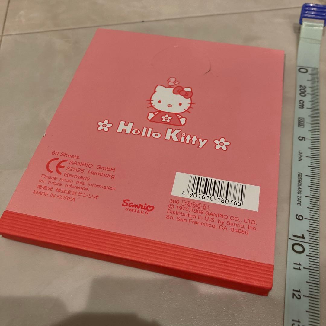 レトロ《1998年ハローキティ メモ帳》Hello Kitty☆便箋☆海外限定