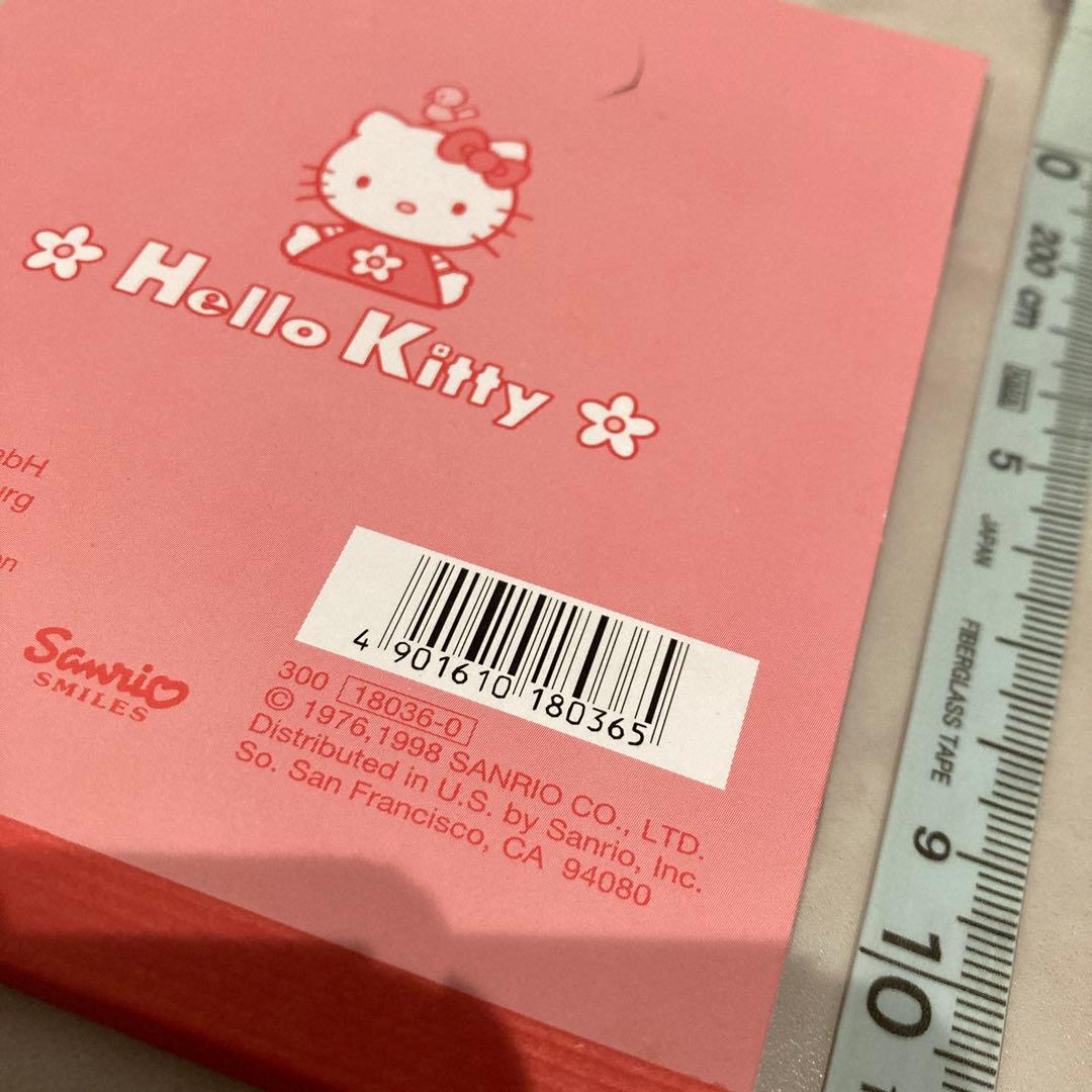 レトロ《1998年ハローキティ メモ帳》Hello Kitty☆便箋☆海外限定