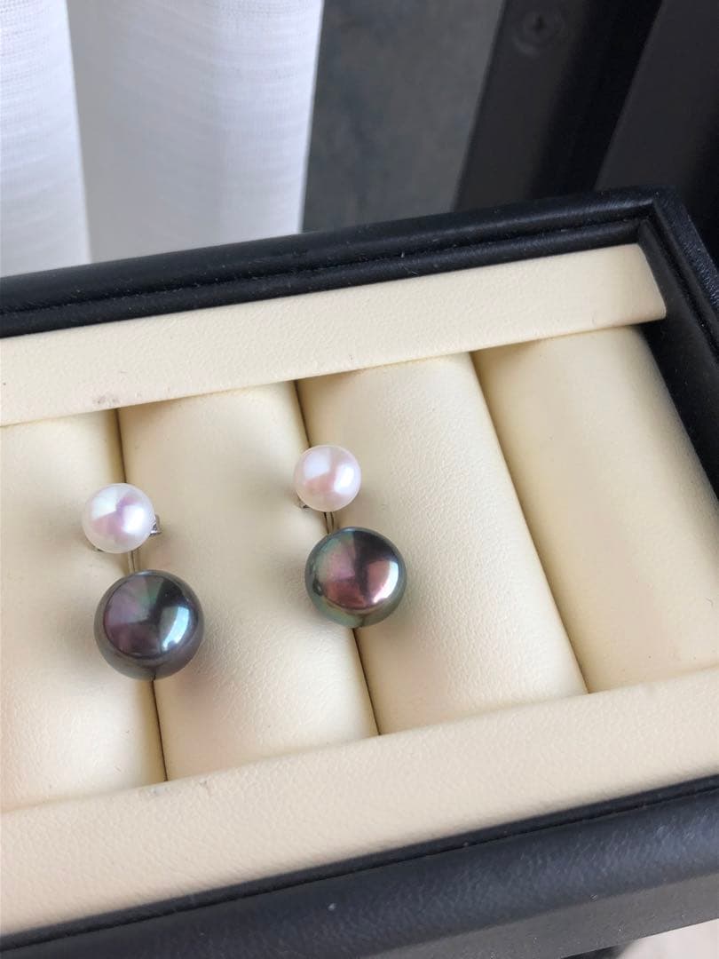 淡水バロックパールピアス　2ways