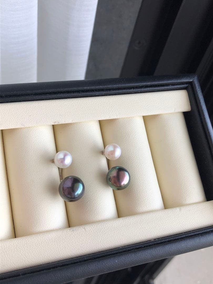 淡水バロックパールピアス　2ways