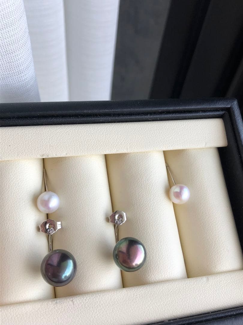 淡水バロックパールピアス　2ways