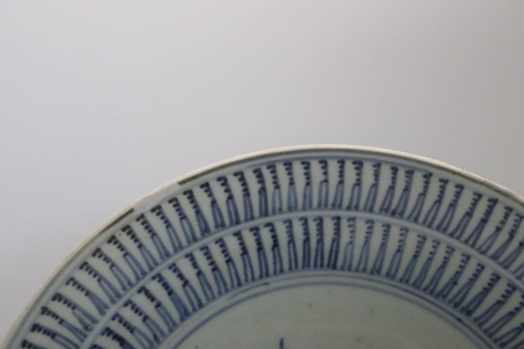 中国　清時代　染付　大皿　アンティーク　送料込み1031