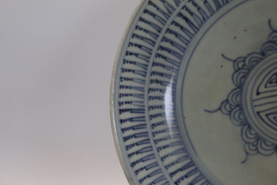 中国　清時代　染付　大皿　アンティーク　送料込み1031