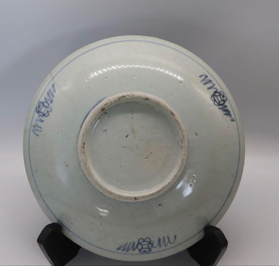 中国　清時代　染付　大皿　アンティーク　送料込み1031