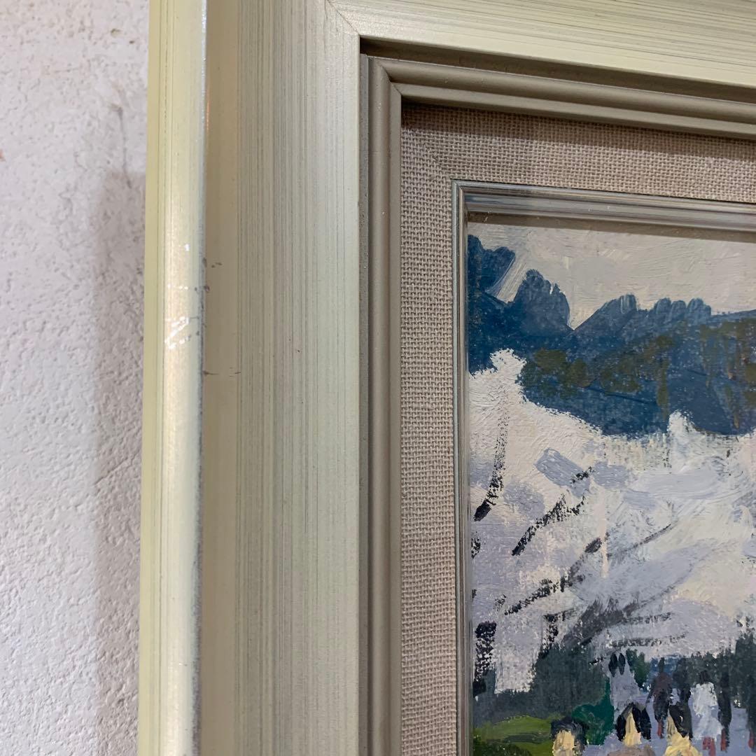 絵画　額装　油彩肉筆画　姫野陸郎『桜』1986年作