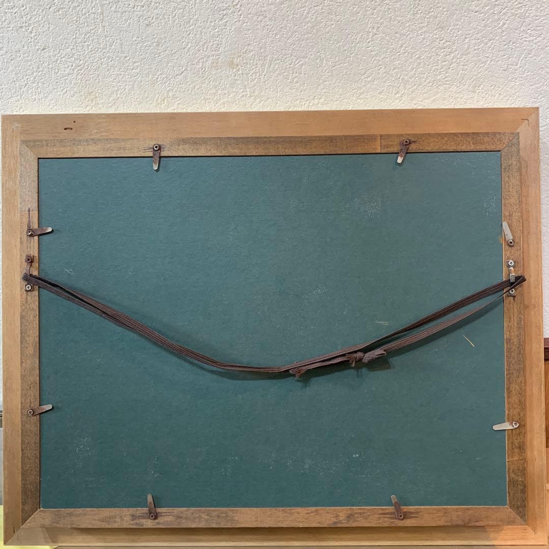 絵画　額装　油彩肉筆画　姫野陸郎『桜』1986年作