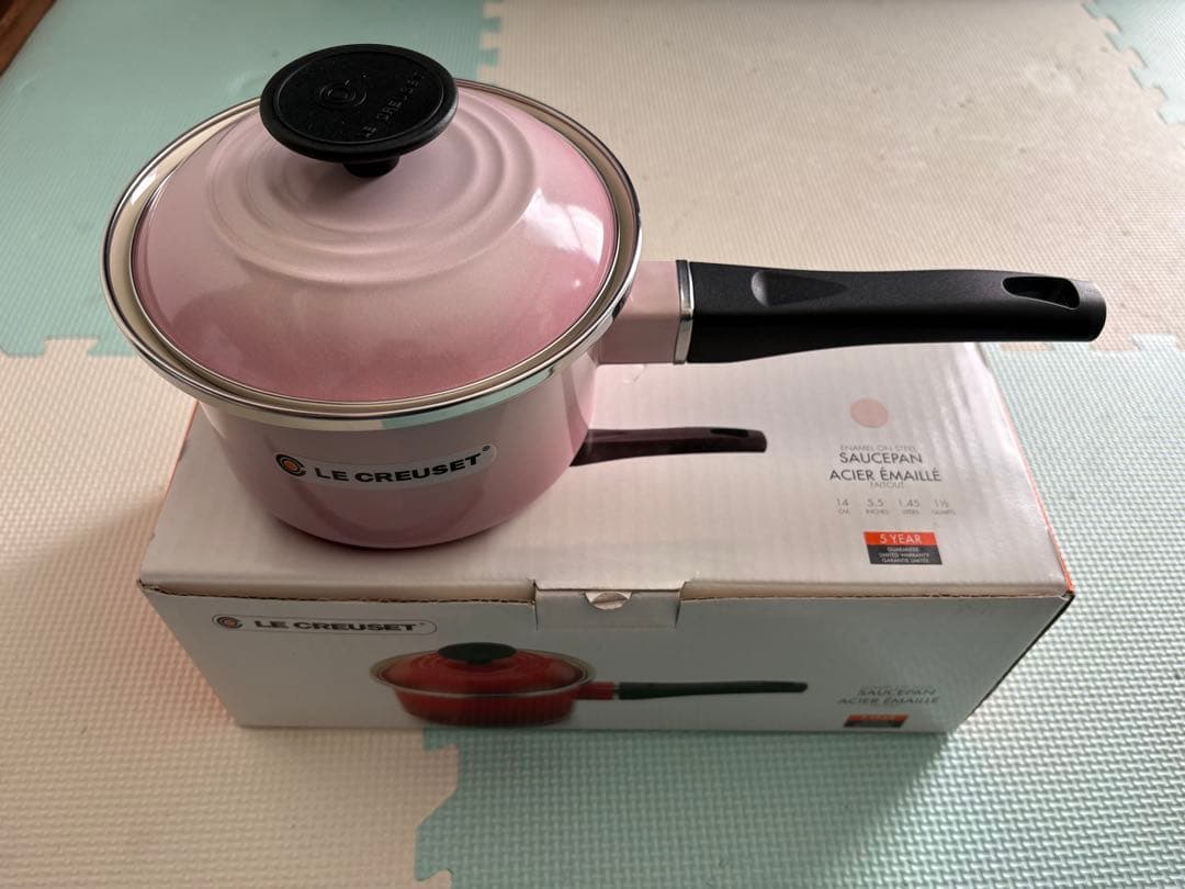 【新品未使用品】LE CREUSET 片手鍋 14cm シェルピンク