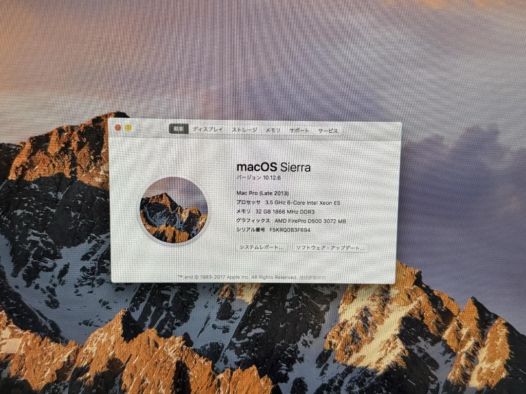 あ*こ様 Mac Pro 2013 D500 32GB 美品 動作正常