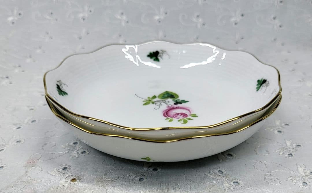 未使用近✨ヘレンド ウィーンの薔薇 サラダ フルーツ ボウル 小皿 深皿①