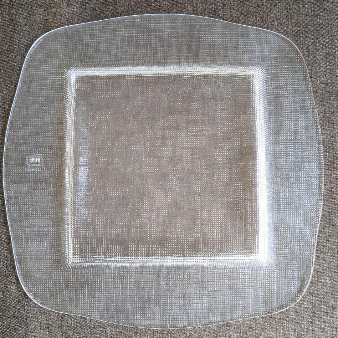 IVV アイブイブイ イタリア製 ガラス スクエア 角皿 大小 2枚 セット