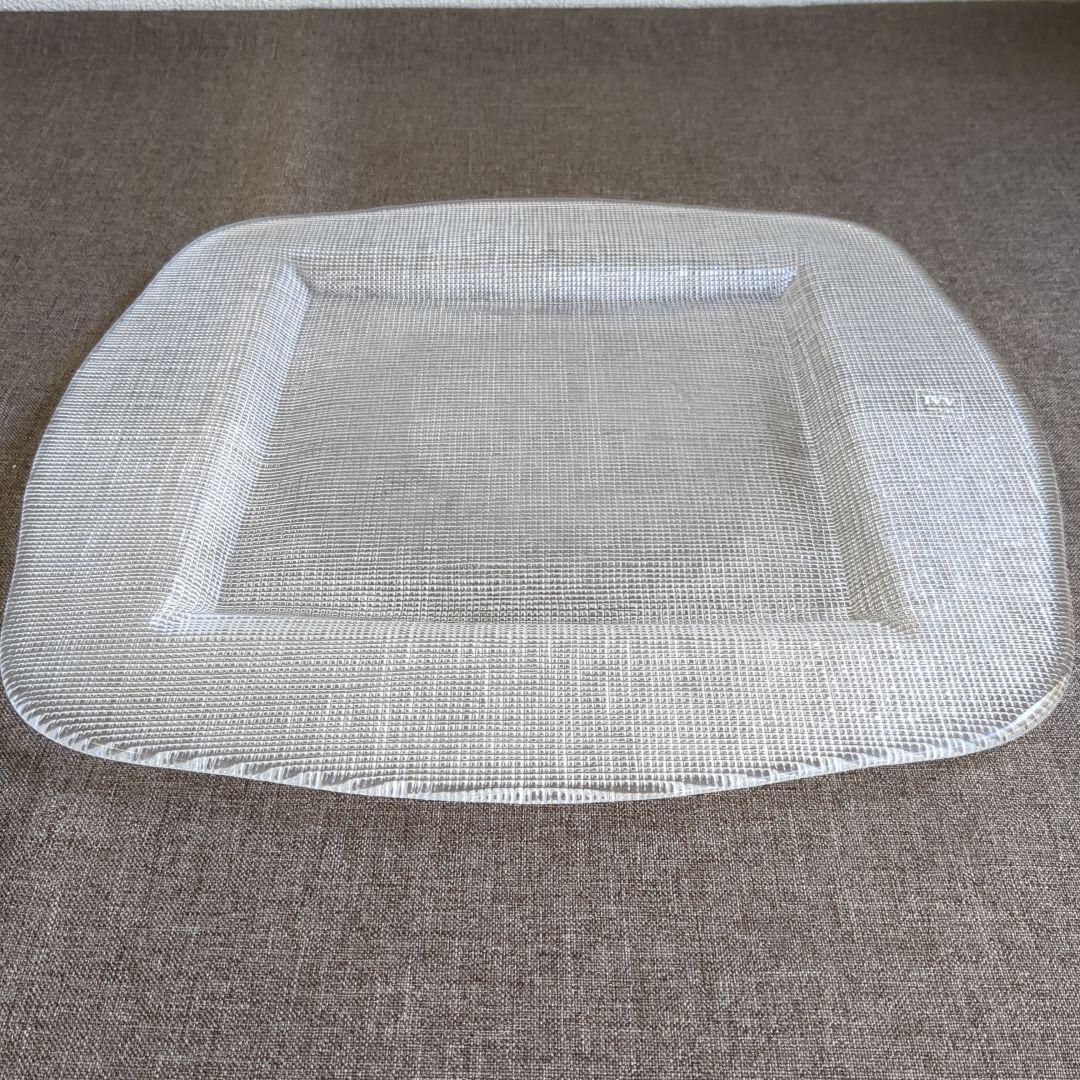 IVV アイブイブイ イタリア製 ガラス スクエア 角皿 大小 2枚 セット