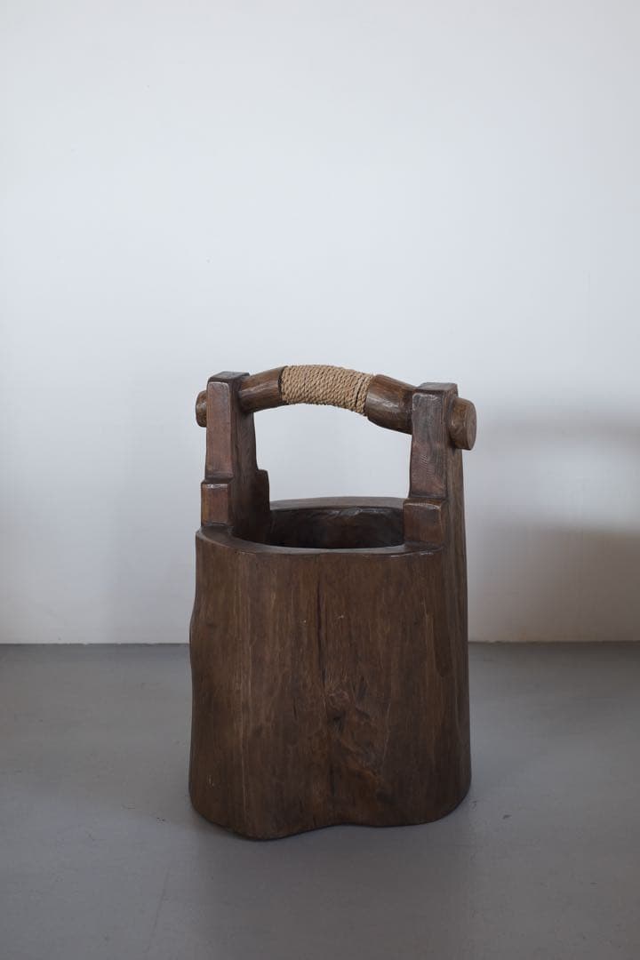 木製手桶 古材 花器 オブジェ