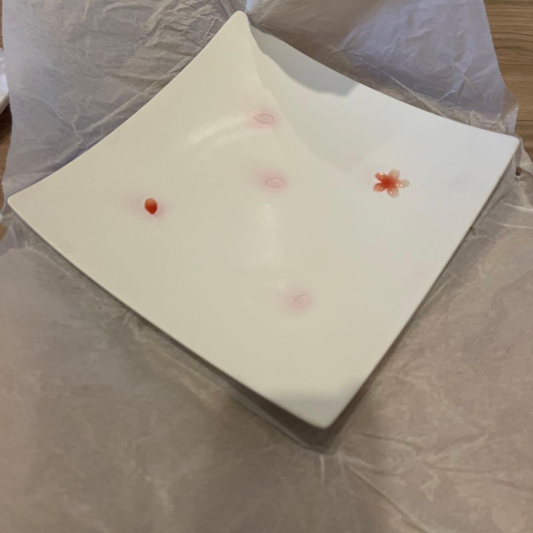 たち吉 四角　大皿 2個　紅白