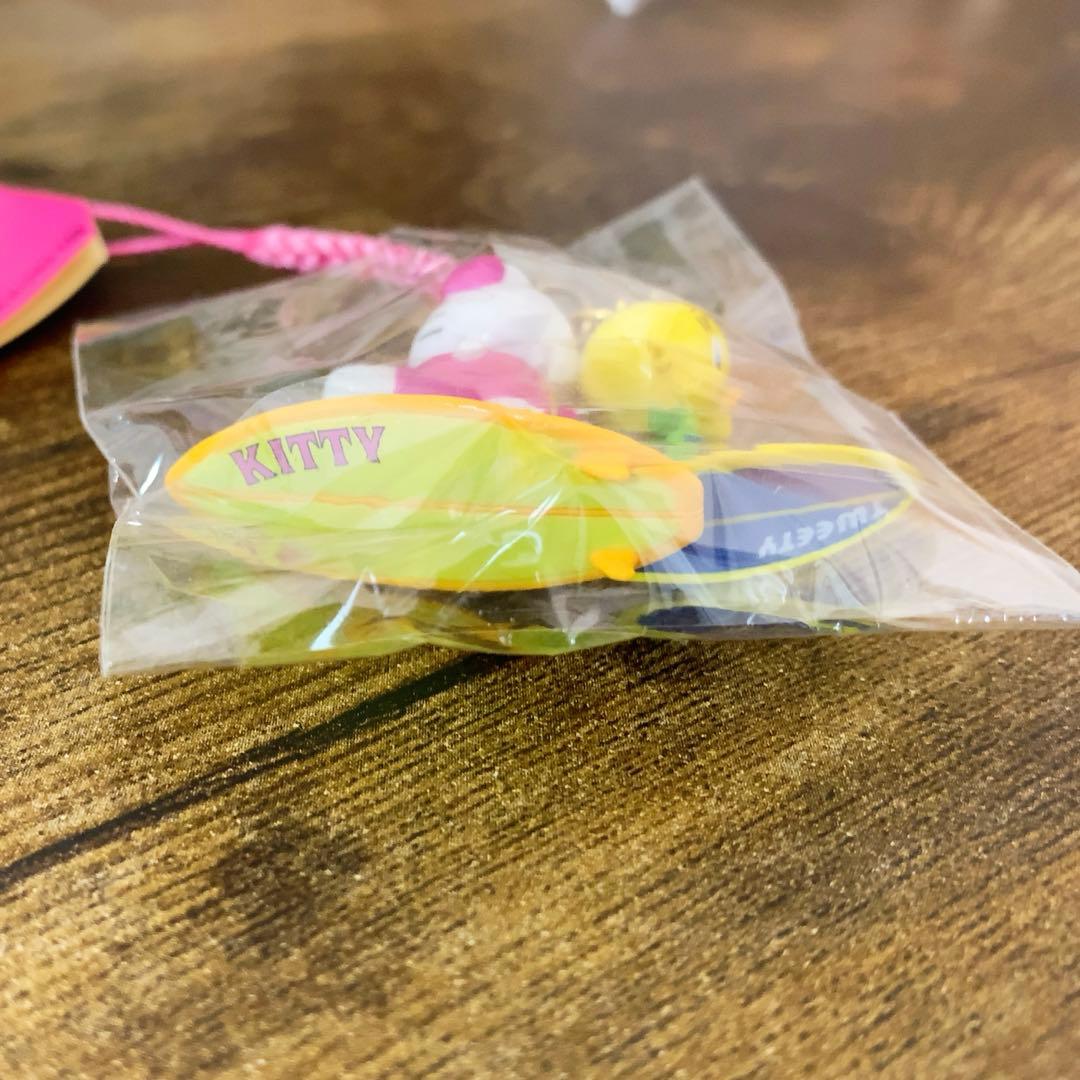 ☆激レア☆ハローキティ　トゥイーティー　根付け　ストラップ　サーフィン　希少