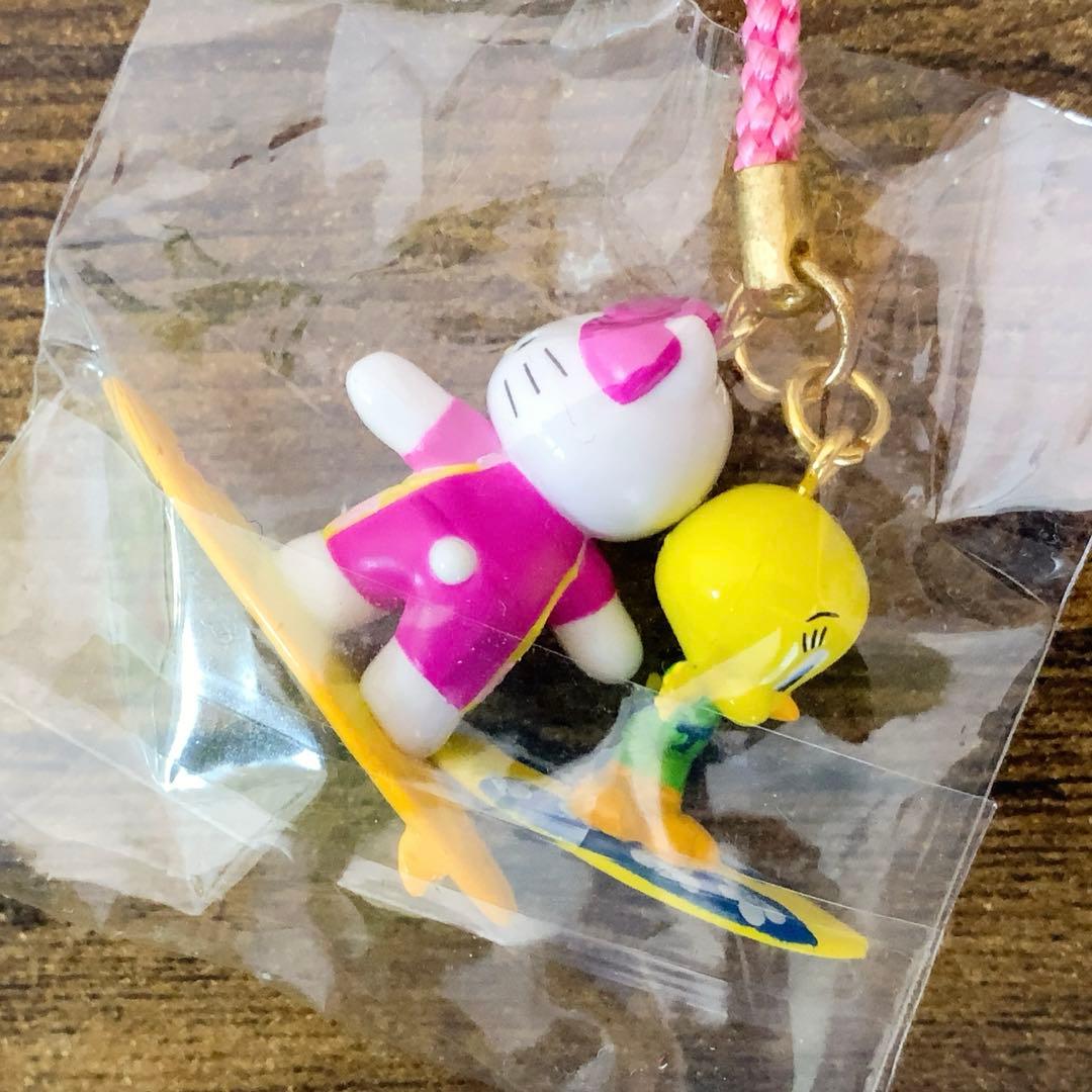 ☆激レア☆ハローキティ　トゥイーティー　根付け　ストラップ　サーフィン　希少