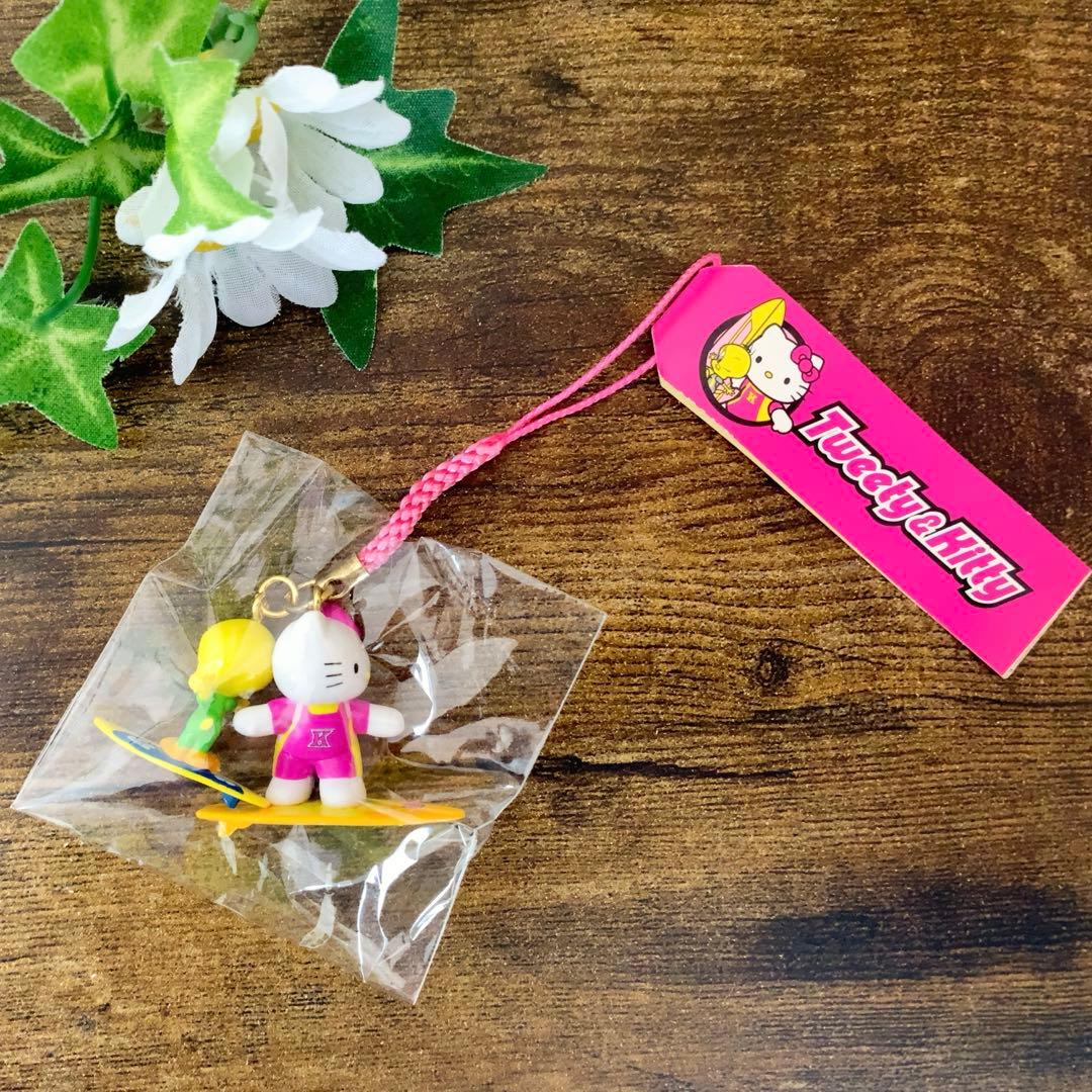 ☆激レア☆ハローキティ　トゥイーティー　根付け　ストラップ　サーフィン　希少