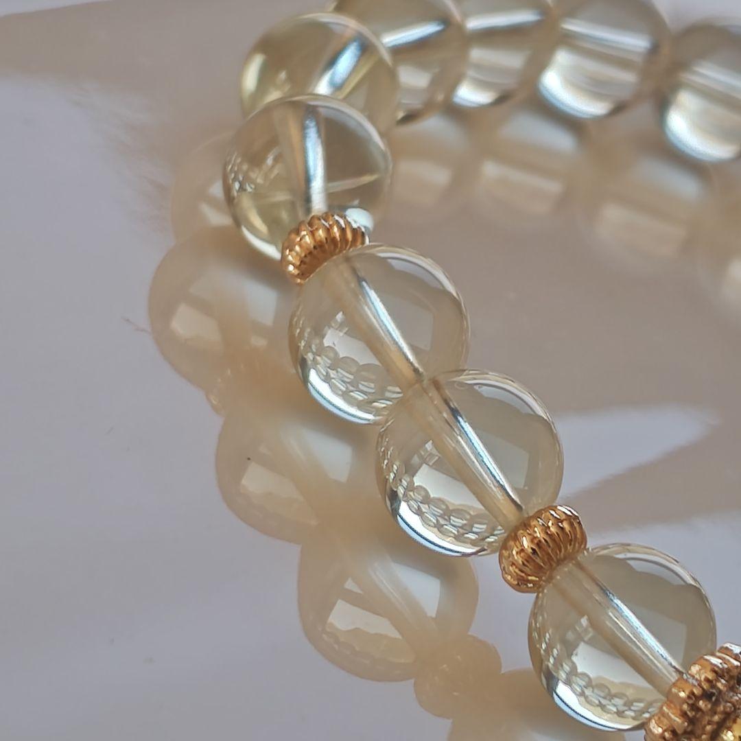 イエローサファイア（プクラジ）ハートブレスレット