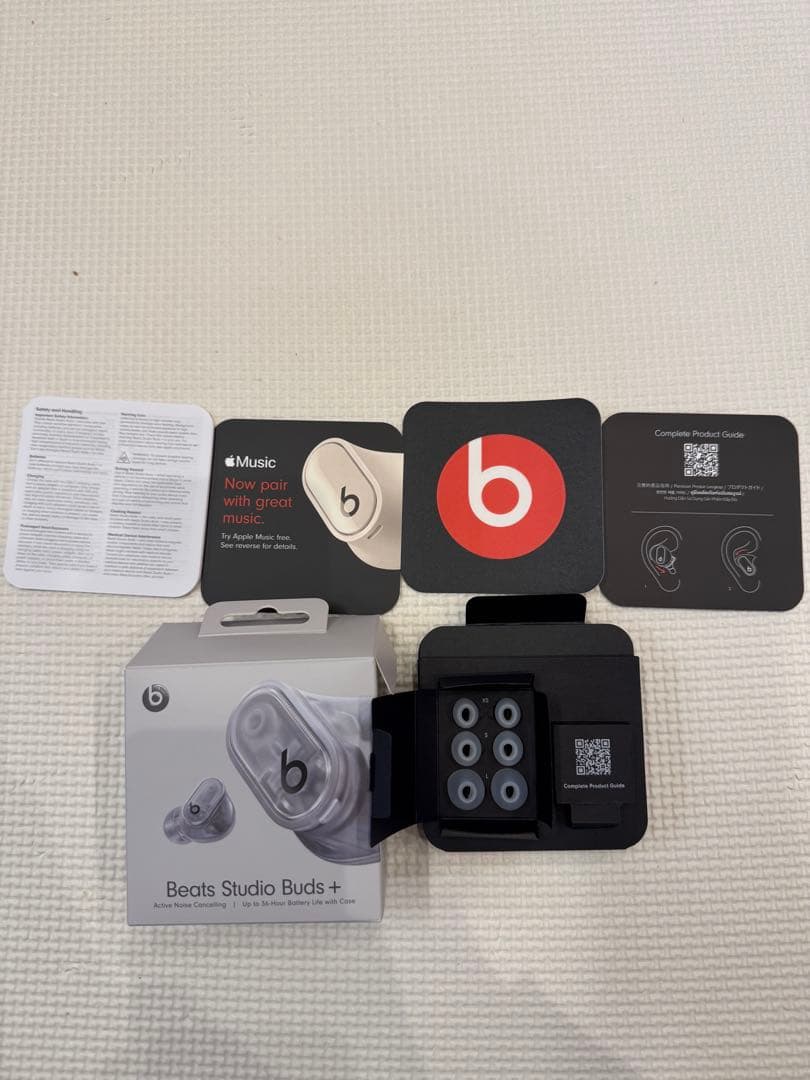 Beats Studio Buds+ ワイヤレスイヤホン クリア