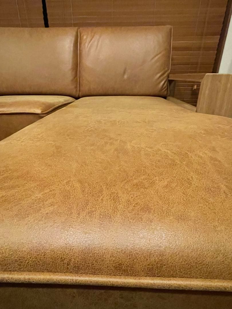 関家具　CopainsⅡ コパンII カウチソファ　レザーテックス　【本体】