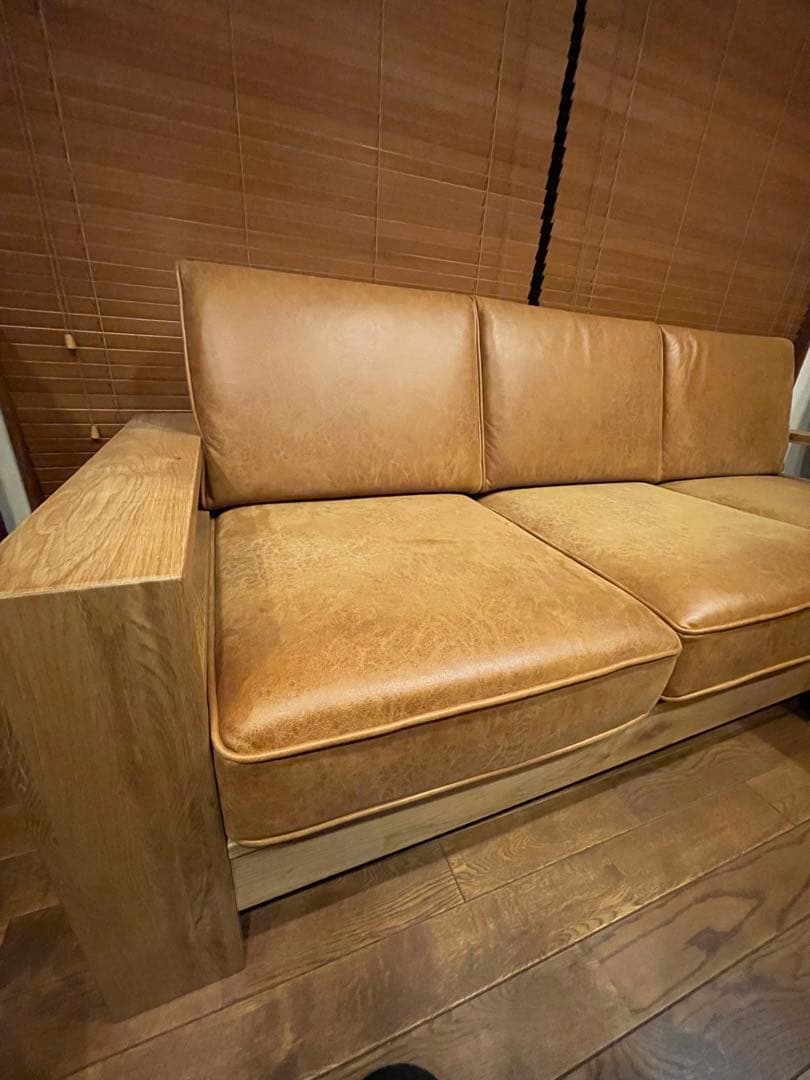 関家具　CopainsⅡ コパンII カウチソファ　レザーテックス　【本体】