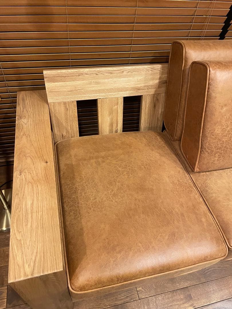 関家具　CopainsⅡ コパンII カウチソファ　レザーテックス　【本体】