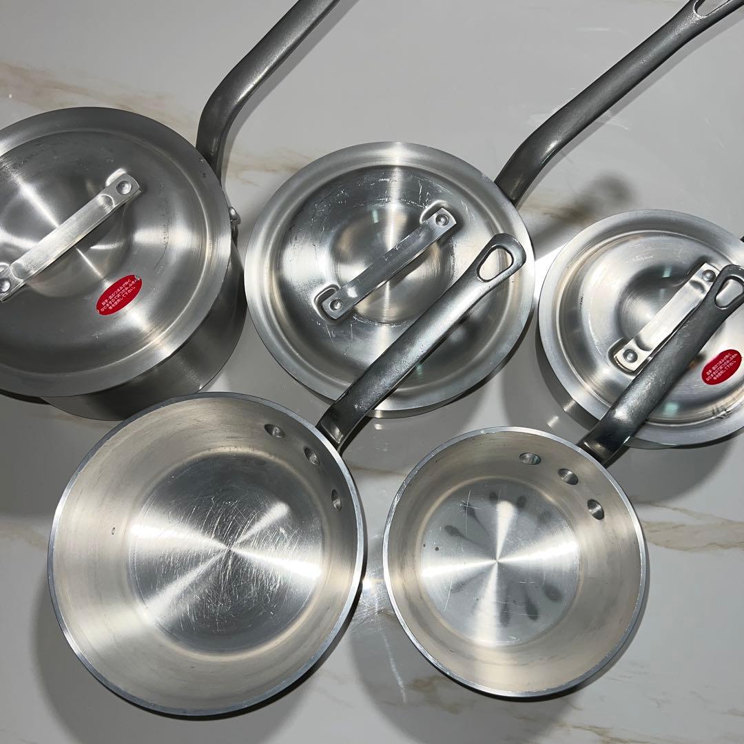 DON アルミ片手鍋 蓋付き5点セット