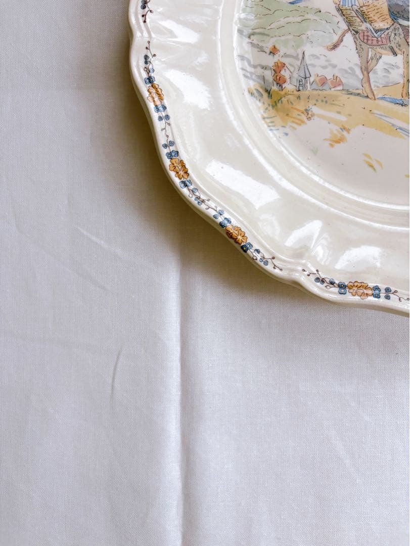 フランスブロカント　Saregueminesディナープレート