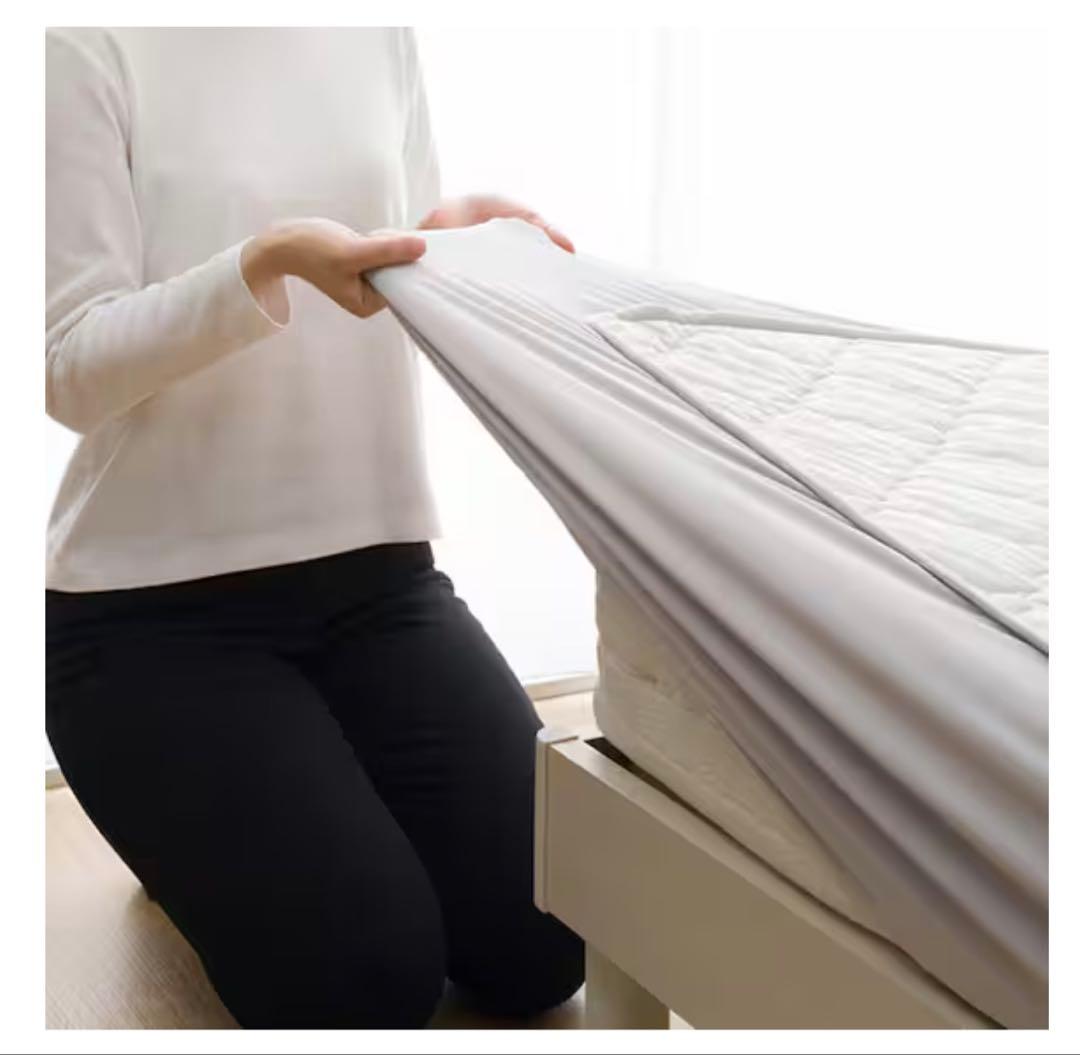 ２点セットニトリ両面使えるBOXパッド ダブルNクールD ダブルベットカバー