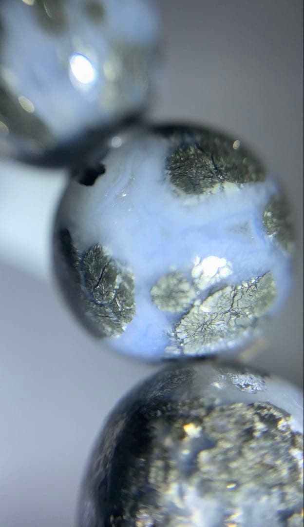 ⭐️激レア⭐️パイライト共生クォーツ　ブレスレット　パワーストーン　ペルー産