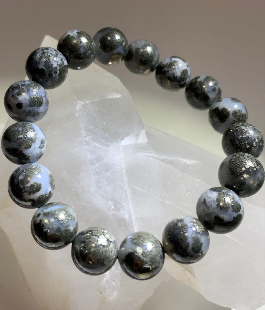 ⭐️激レア⭐️パイライト共生クォーツ　ブレスレット　パワーストーン　ペルー産
