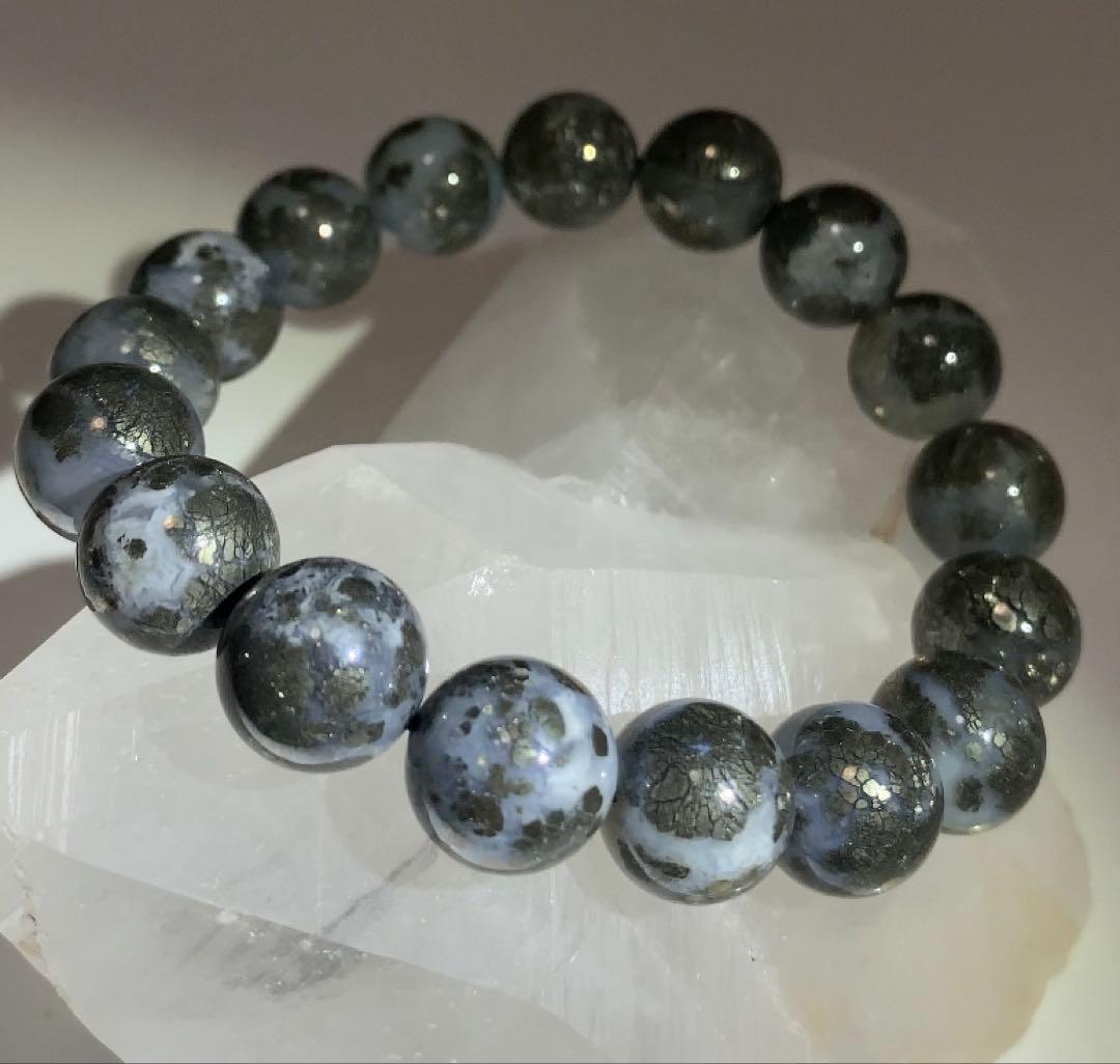 ⭐️激レア⭐️パイライト共生クォーツ　ブレスレット　パワーストーン　ペルー産