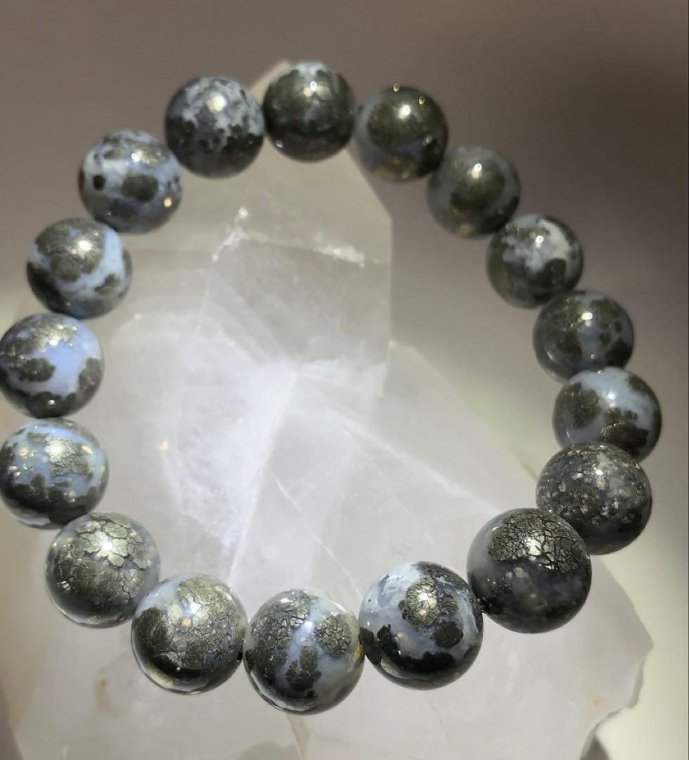 ⭐️激レア⭐️パイライト共生クォーツ　ブレスレット　パワーストーン　ペルー産