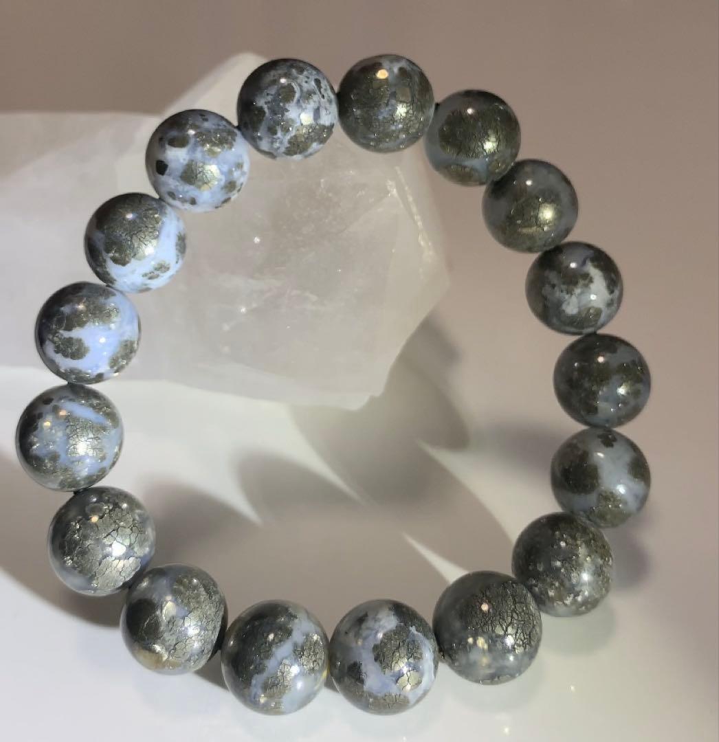 ⭐️激レア⭐️パイライト共生クォーツ　ブレスレット　パワーストーン　ペルー産