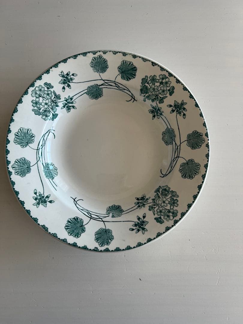 フランスアンティーク スーププレート　サルグミンヌ　ゼラニウム　B