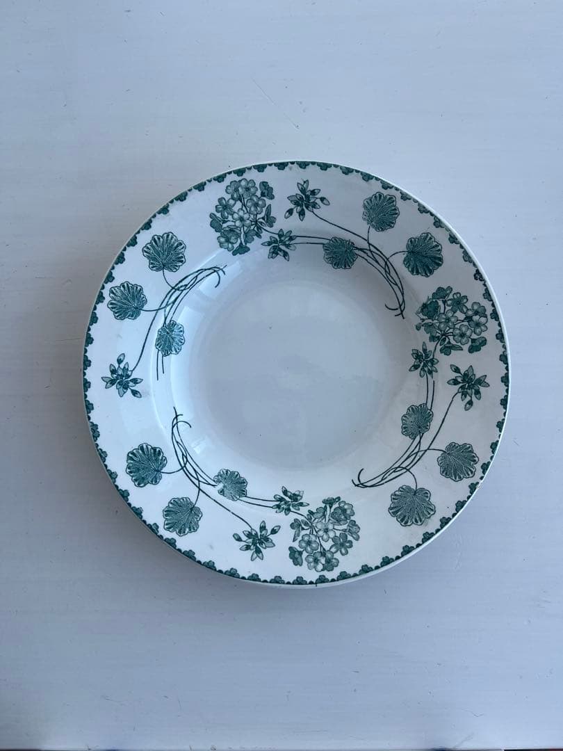 フランスアンティーク スーププレート　サルグミンヌ　ゼラニウム　B