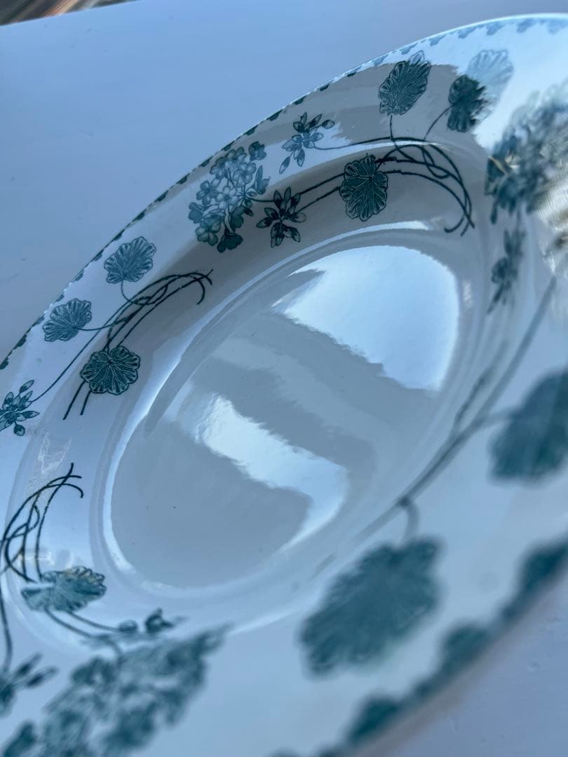 フランスアンティーク スーププレート　サルグミンヌ　ゼラニウム　B