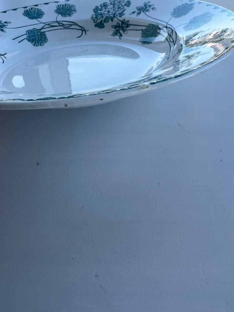 フランスアンティーク スーププレート　サルグミンヌ　ゼラニウム　B