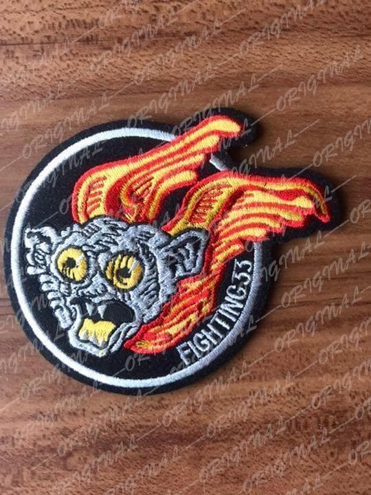 超希少！【数量限定】ミリタリーパッチ　FIGHTING 33　スコードロンパッチ